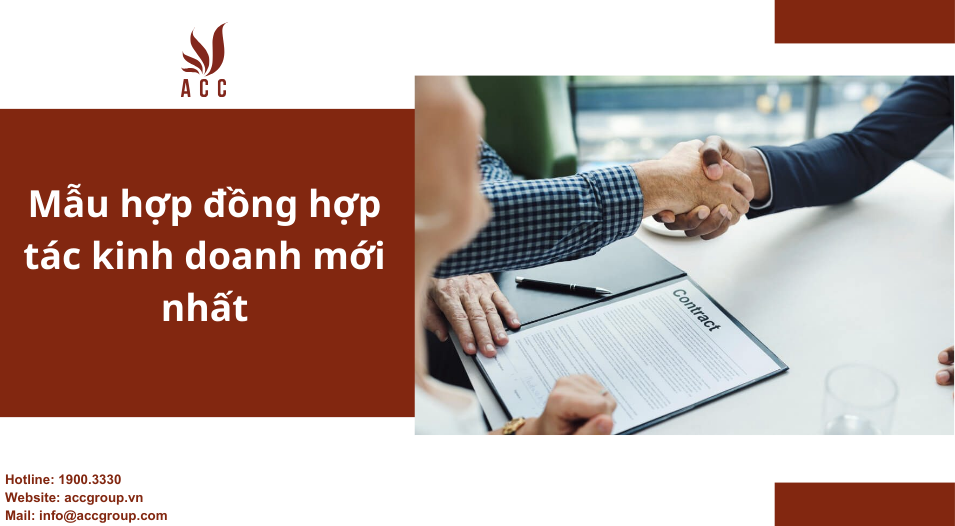 Mẫu hợp đồng hợp tác kinh doanh mới nhất