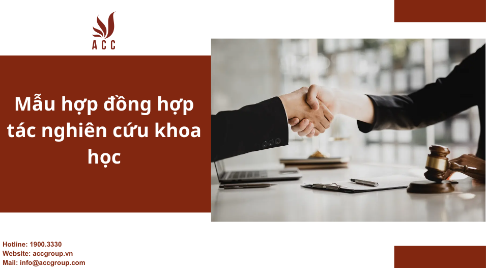 Mẫu hợp đồng hợp tác nghiên cứu khoa học
