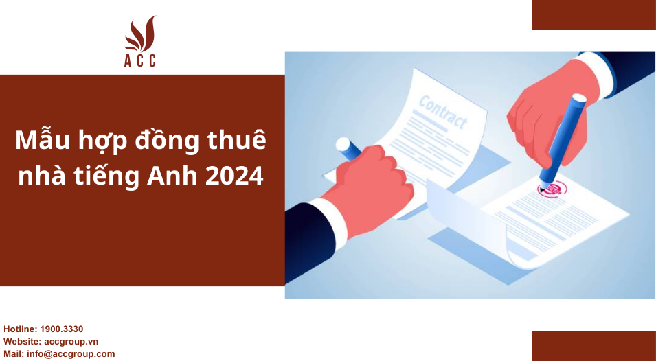 Mẫu hợp đồng thuê nhà tiếng anh 2024