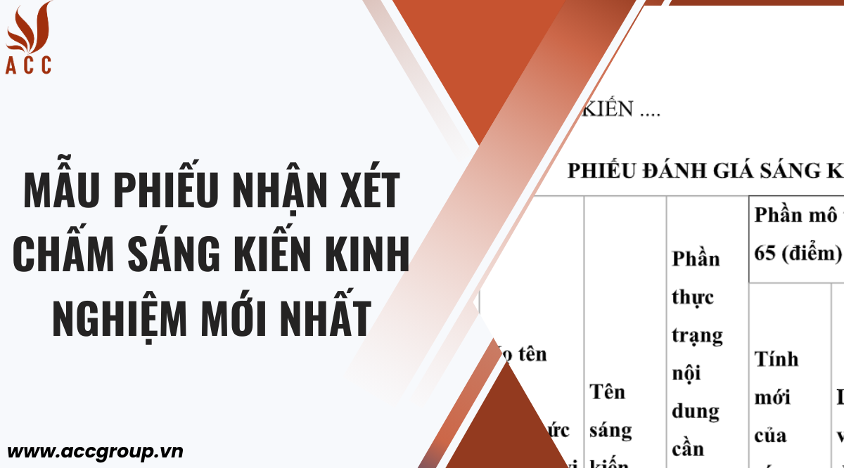 Mẫu phiếu nhận xét chấm sáng kiến kinh nghiệm mới nhất