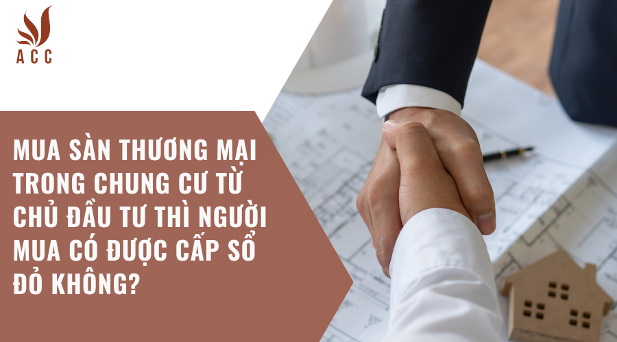 Mua sàn thương mại trong chung cư từ chủ đầu tư thì người mua có được cấp sổ đỏ không?