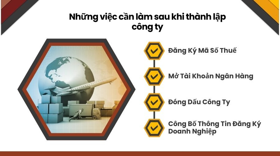 Những việc cần làm sau khi thành lập công ty