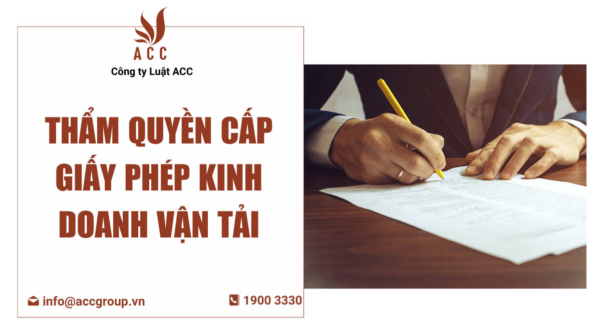 Thẩm quyền cấp giấy phép kinh doanh vận tải