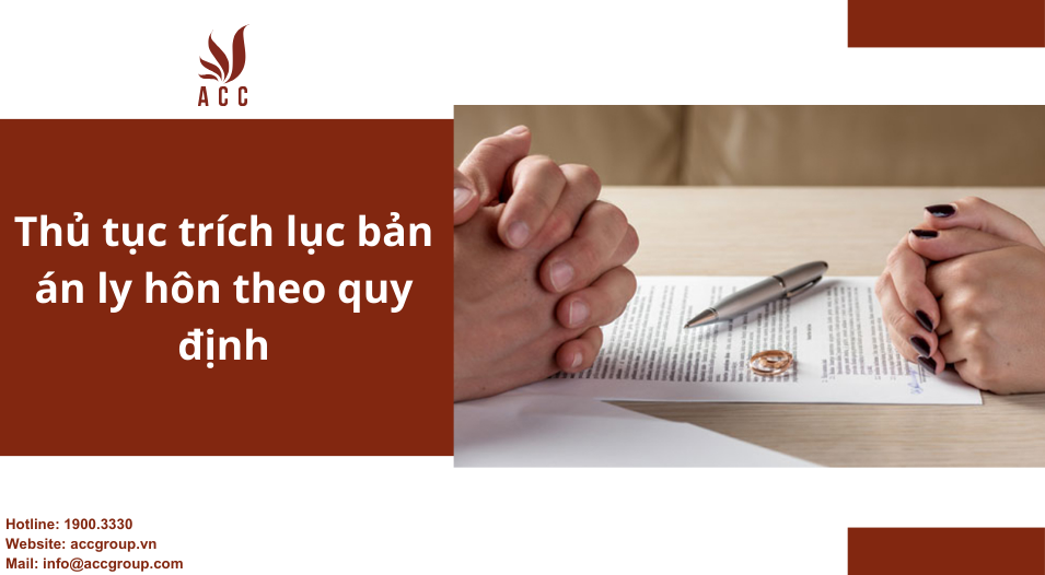 Thủ tục trích lục bản án ly hôn theo quy định