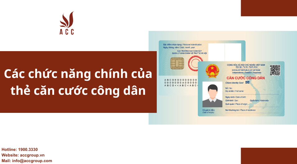 Các chức năng chính của thẻ căn cước công dân