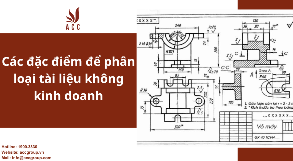Các đặc điểm để phân loại tài liệu không kinh doanh