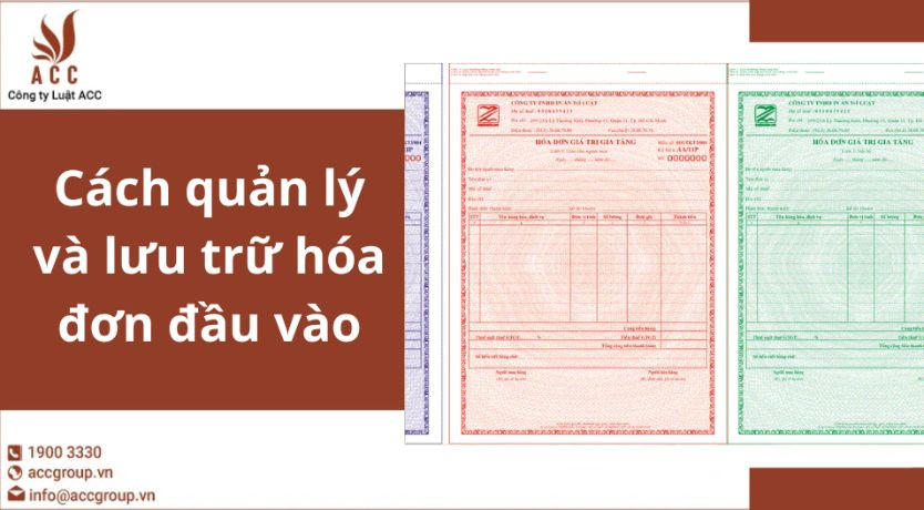 Cách quản lý và lưu trữ hóa đơn đầu vào
