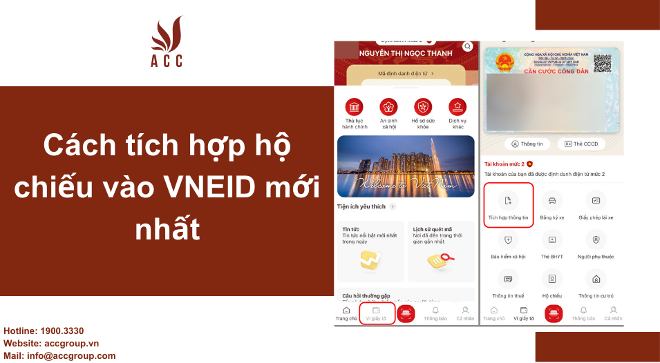Cách tích hợp hộ chiếu vào VNEID mới nhất