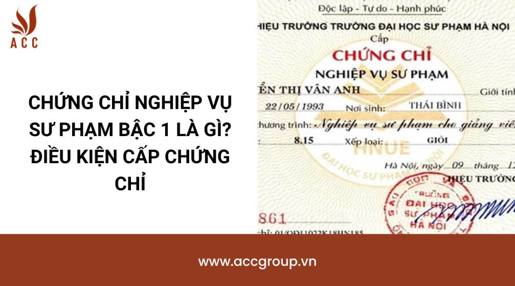 Chứng chỉ nghiệp vụ sư phạm bậc 1 là gì? Điều kiện cấp chứng chỉ