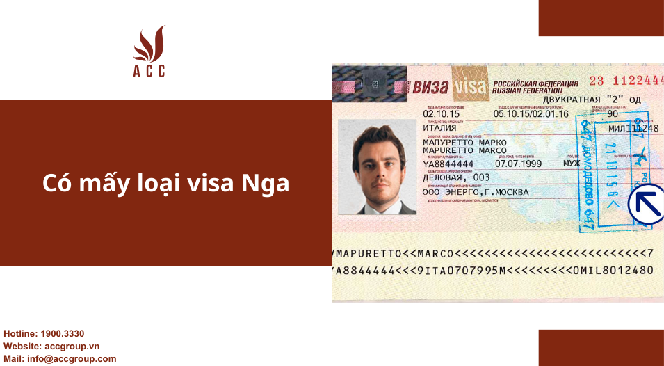 Có mấy loại visa Nga?