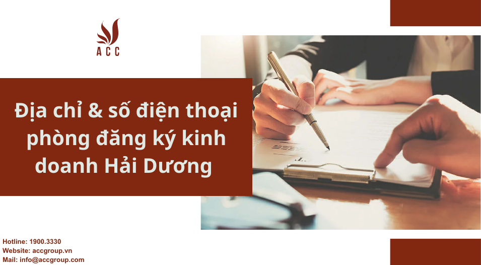 Địa chỉ & số điện thoại phòng đăng ký kinh doanh Hải Dương