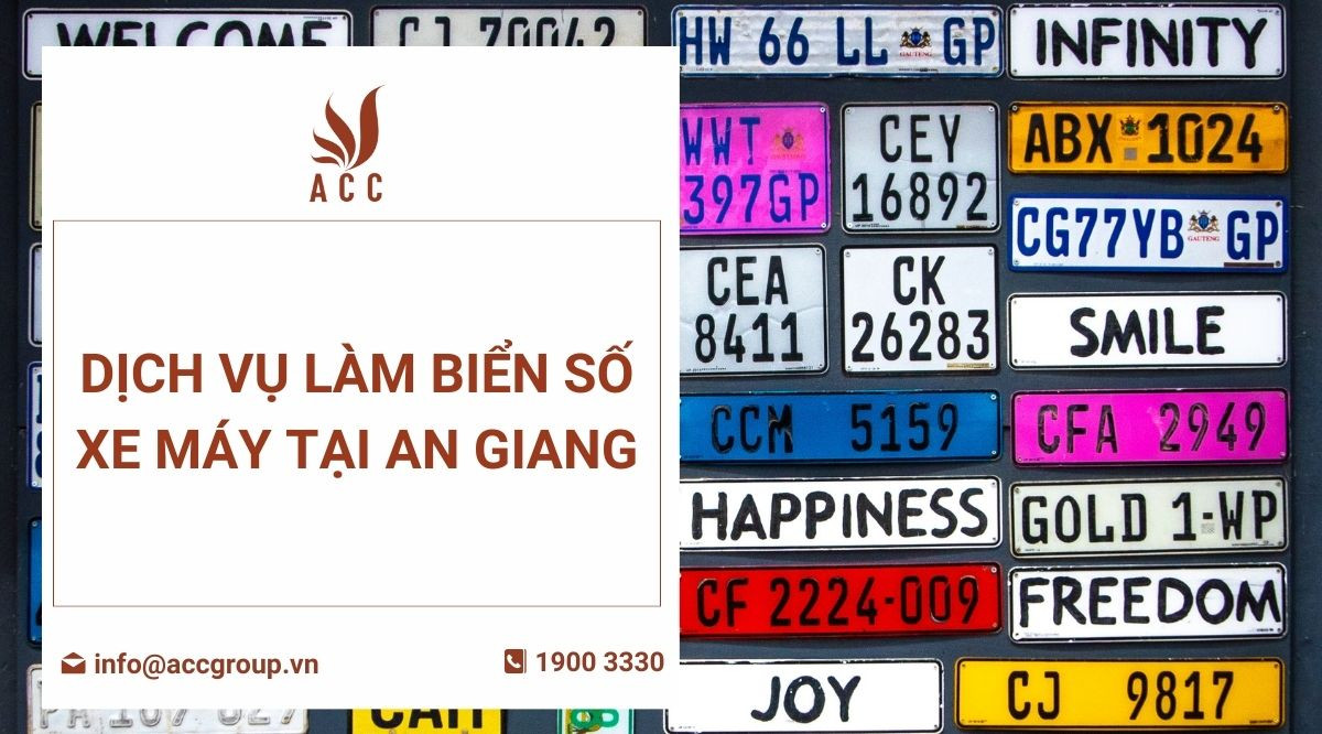 Dịch vụ làm biển số xe máy tại An Giang
