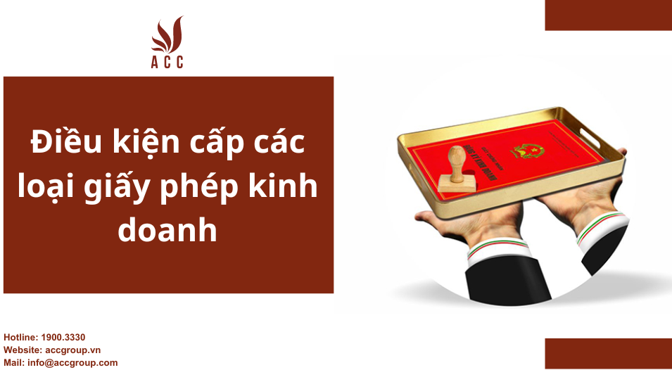 Điều kiện cấp các loại giấy phép kinh doanh