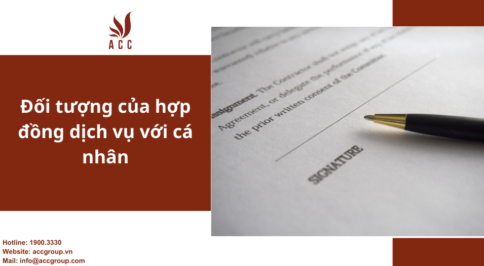 Đối tượng của hợp đồng dịch vụ với cá nhân