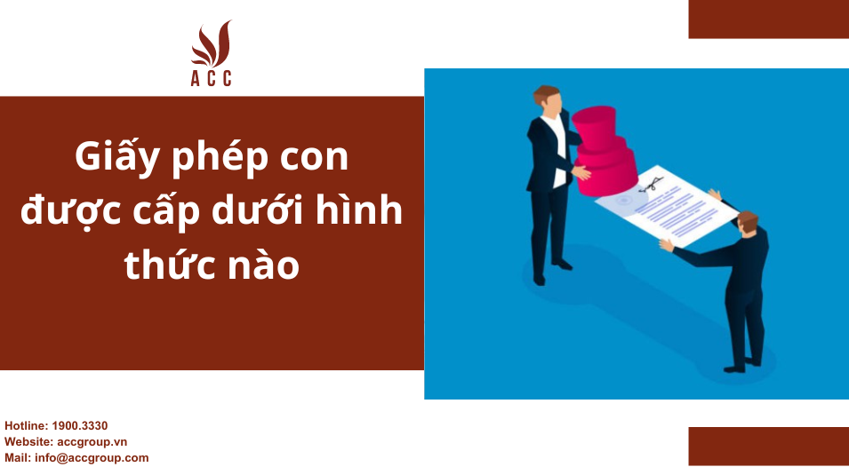 Giấy phép con được cấp dưới hình thức nào