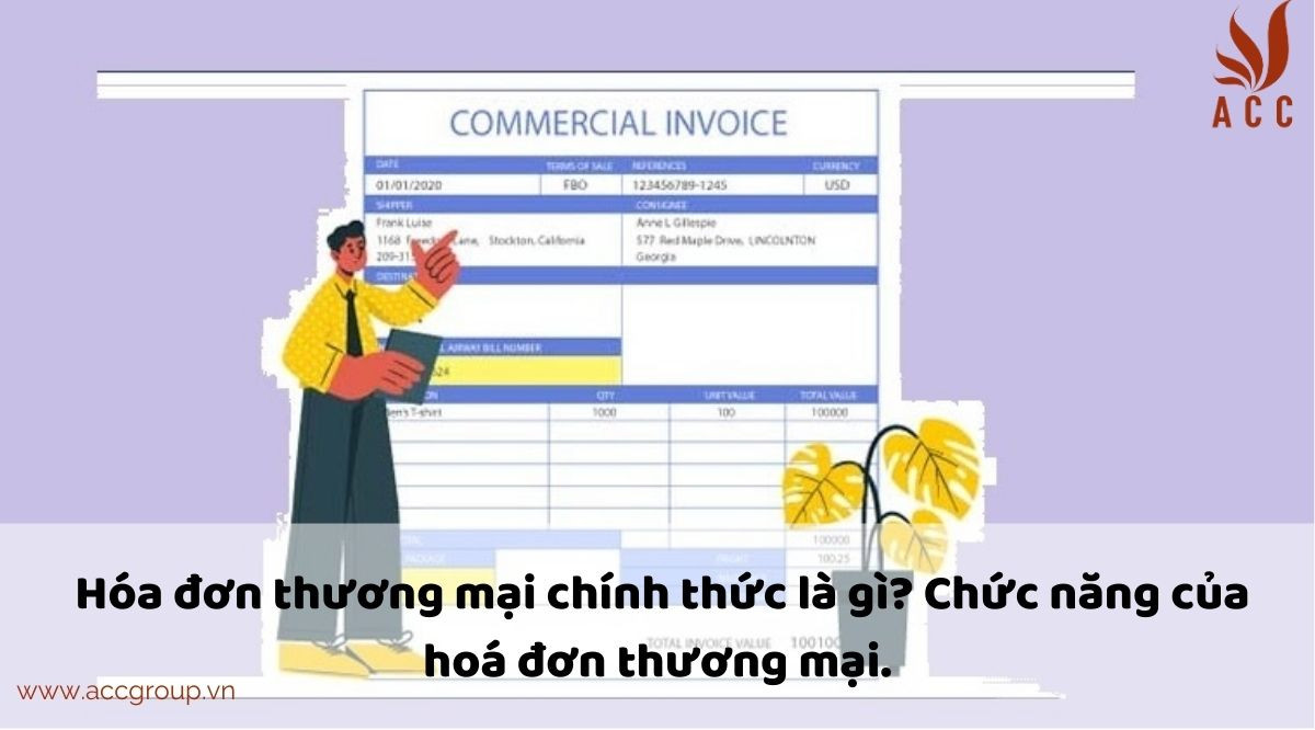 Hoá đơn thương mại chính thức là gì? Chức năng của hoá đơn thương mại.