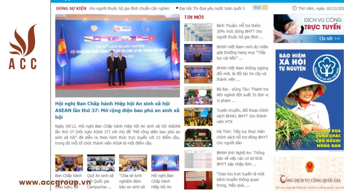 Tại trang chủ của Bảo hiểm Xã hội Việt Nam, lựa chọn mục Tra cứu trực tuyến.