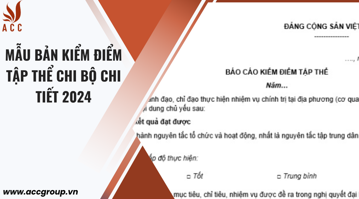 Mẫu bản kiểm điểm tập thể chi bộ chi tiết 2024