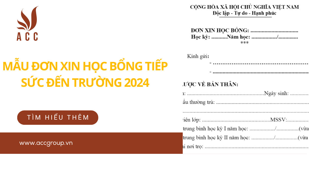 Mẫu đơn xin học bổng tiếp sức đến trường 2024