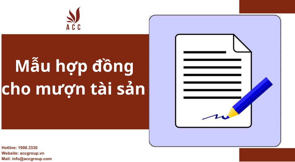 Mẫu hợp đồng cho mượn tài sản