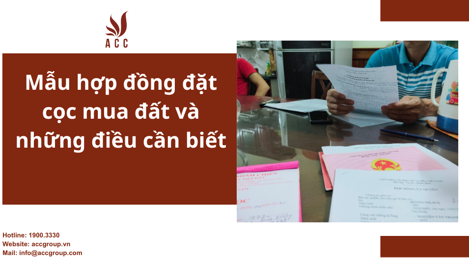 Mẫu hợp đồng đặt cọc mua đất và những điều cần biết