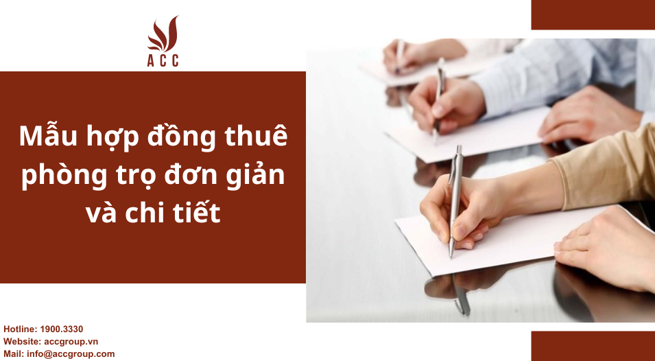 Mẫu hợp đồng thuê phòng trọ đơn giản và chi tiết