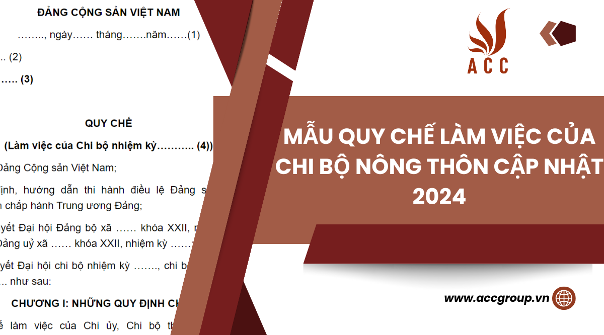 Mẫu quy chế làm việc của chi bộ nông thôn cập nhật 2024