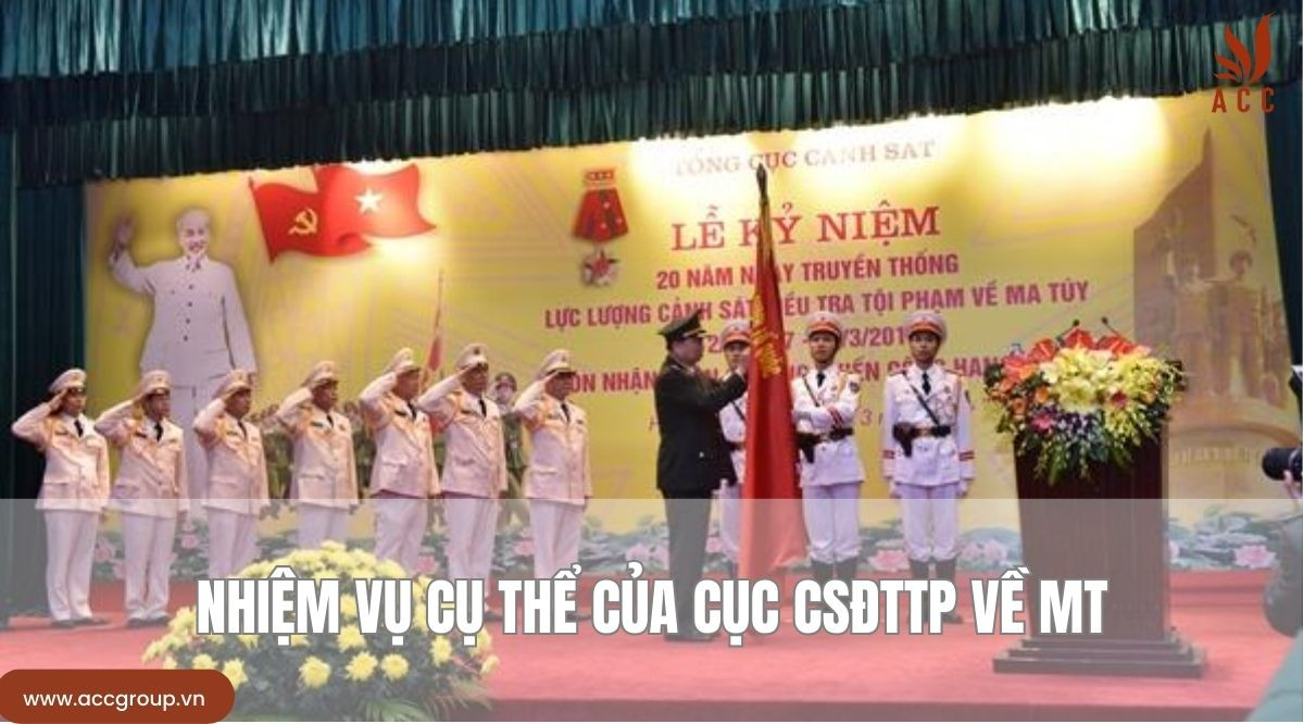 Nhiệm vụ cụ thể của Cục CSĐTTP về MT 