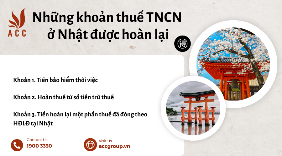 Những khoản thuế TNCN ở Nhật được hoàn lại