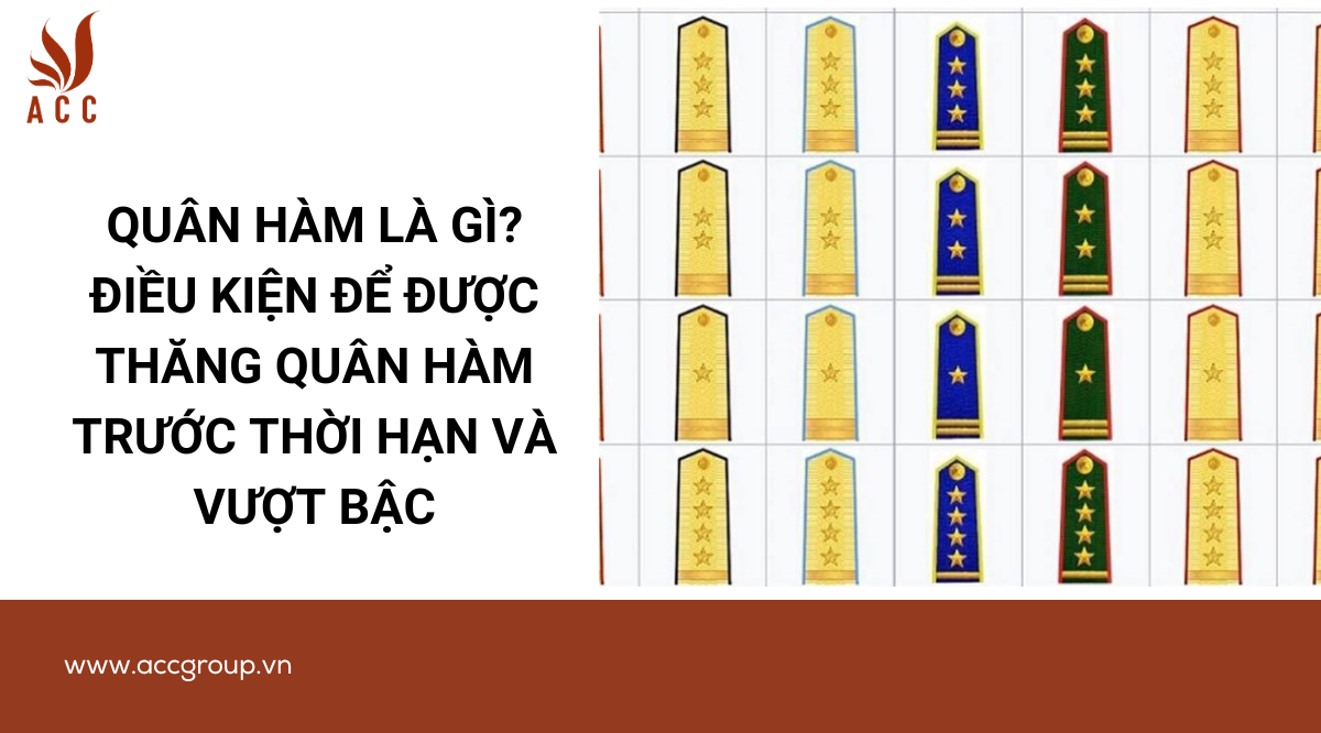 Quân hàm là gì? Điều kiện để được thăng quân hàm trước thời hạn và vượt bậc