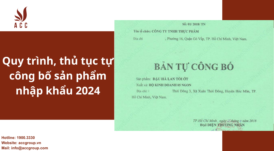 Quy trình, thủ tục tự công bố sản phẩm nhập khẩu