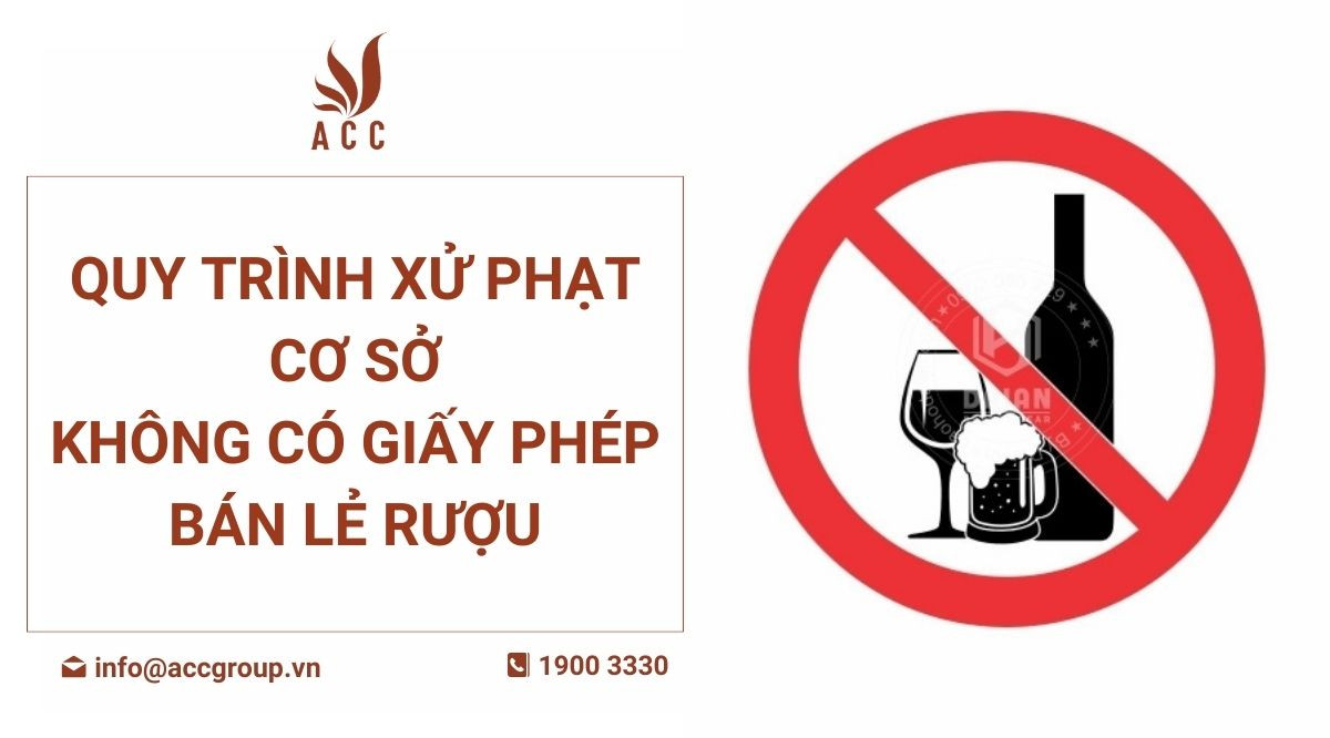 Quy trình xử phạt cơ sở không có giấy phép bán lẻ rượu