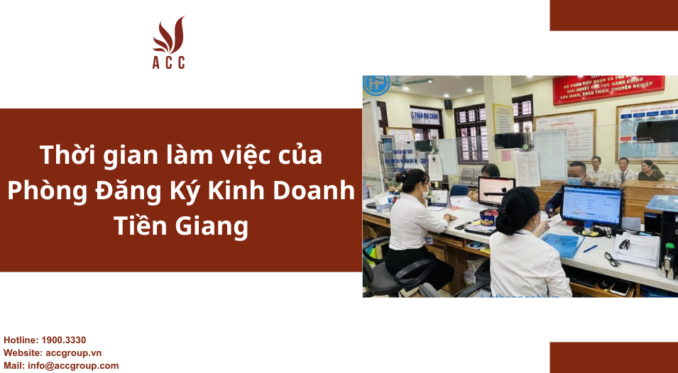 Thời gian làm việc của Phòng Đăng Ký Kinh Doanh Tiền Giang