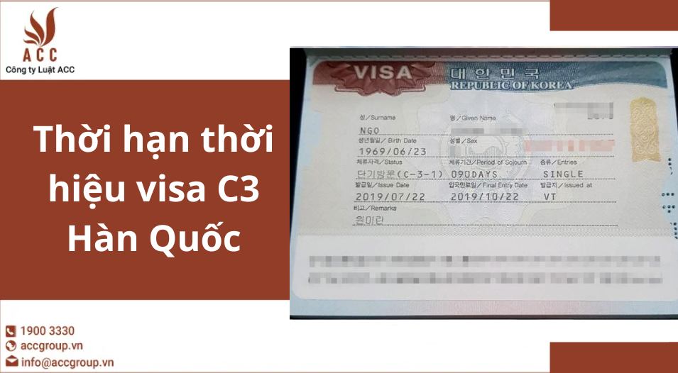 Thời hạn thời hiệu visa C3 Hàn Quốc