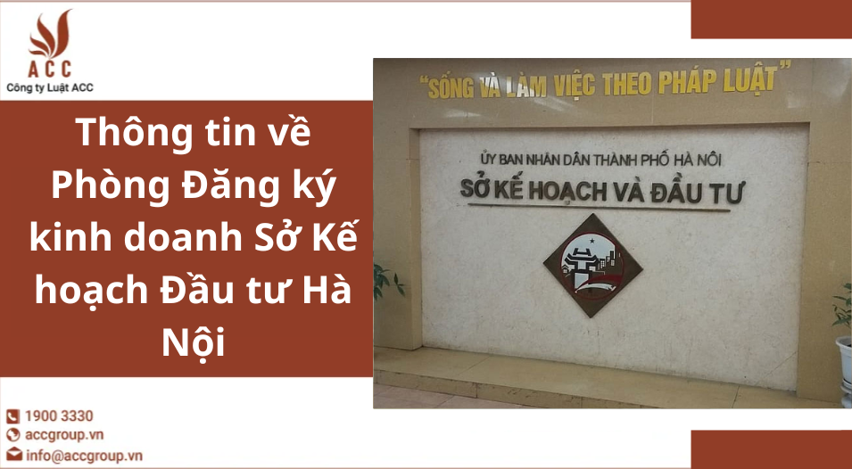 Thông tin về Phòng Đăng ký kinh doanh Sở Kế hoạch Đầu tư Hà Nội