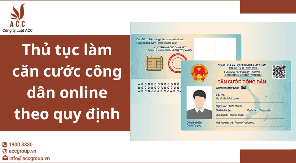 Thủ tục làm căn cước công dân online theo quy định