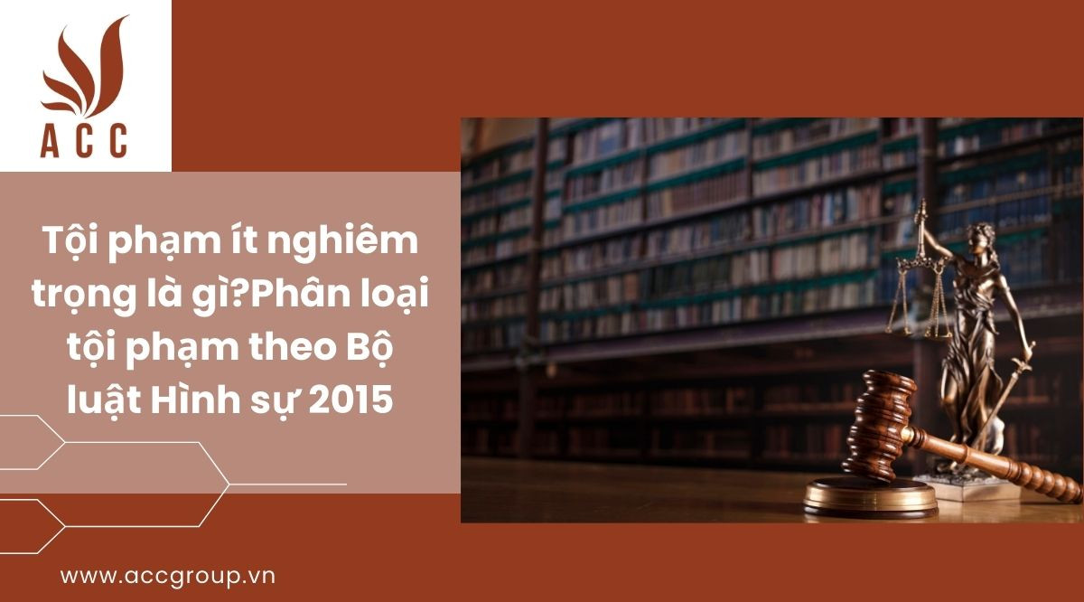 Tội phạm ít nghiêm trọng là gì?Phân loại tội phạm theo Bộ luật Hình sự 2015