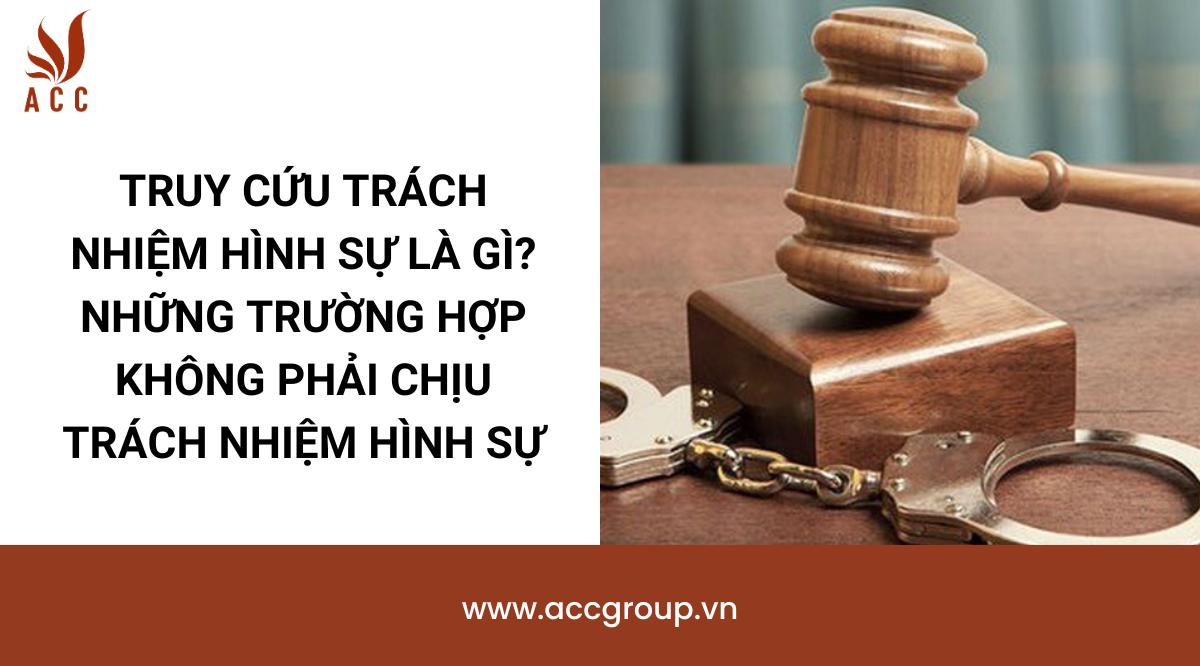 Truy cứu trách nhiệm hình sự là gì? Những trường hợp không phải chịu trách nhiệm hình sự