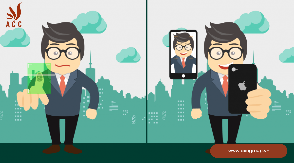 Hình thức chấm công bằng vân tay, khuôn mặt