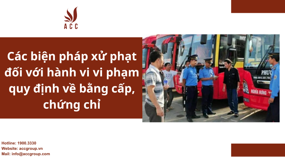 Các biện pháp xử phạt đối với hành vi vi phạm quy định về bằng cấp, chứng chỉ