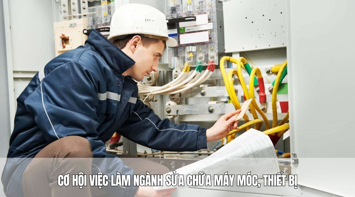Cơ hội việc làm ngành sửa chữa máy móc, thiết bị