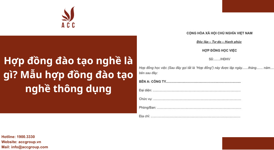 Hợp đồng đào tạo nghề là gì? Mẫu hợp đồng đào tạo nghề thông dụng