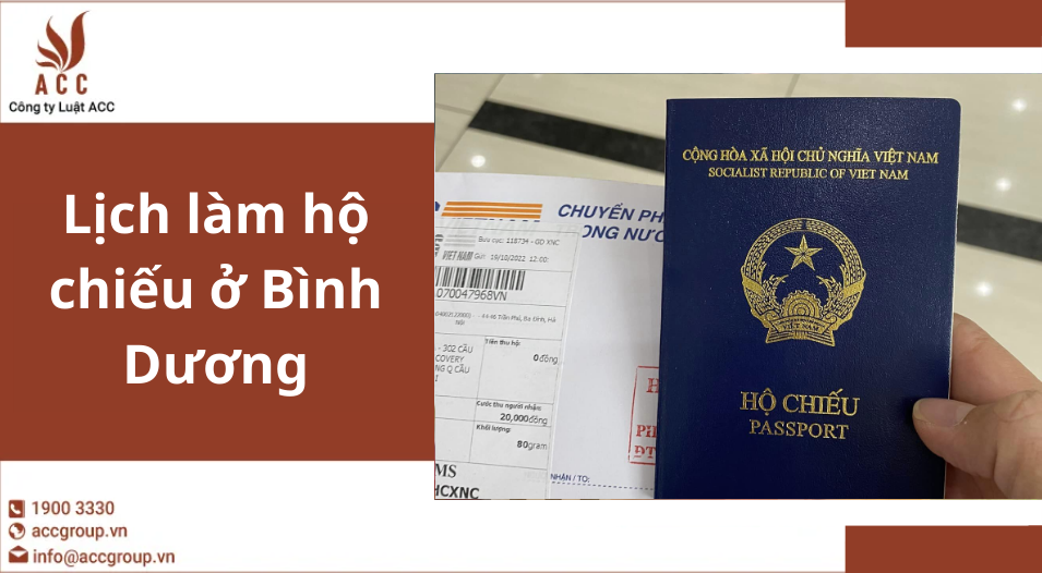 Lịch làm hộ chiếu ở Bình Dương