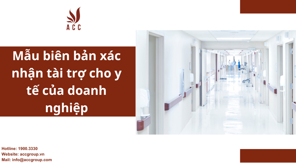 Mẫu biên bản xác nhận tài trợ cho y tế của doanh nghiệp