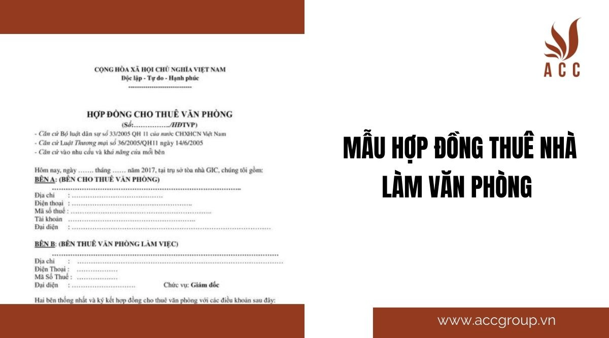 Mẫu hợp đồng thuê nhà làm văn phòng