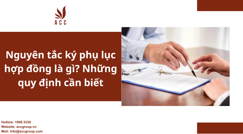 Nguyên tắc ký phụ lục hợp đồng là gì? Những quy định cần biết