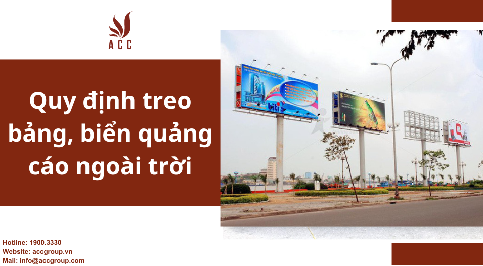 Quy định treo bảng, biển quảng cáo ngoài trời