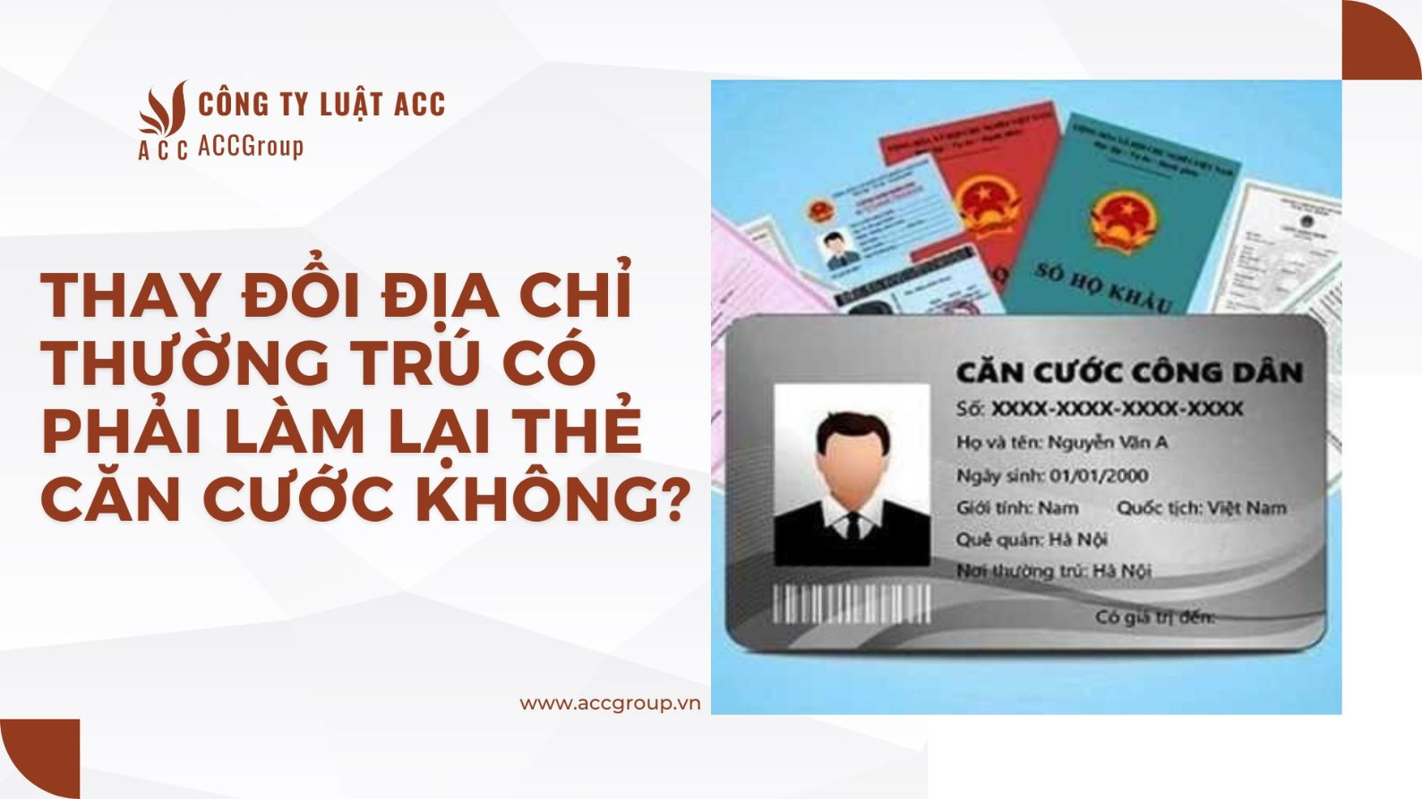 Thay đổi địa chỉ thường trú có phải làm lại thẻ Căn cước không?