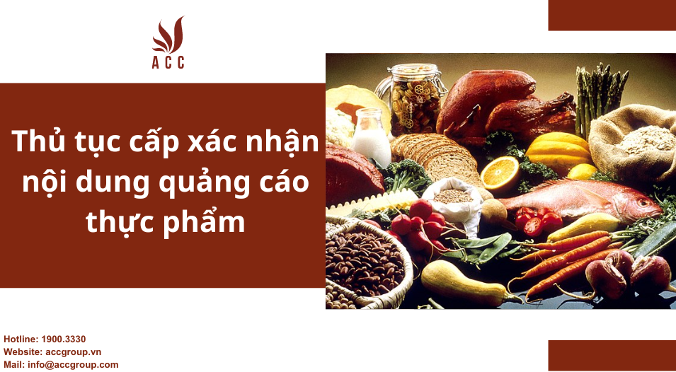 Thủ tục cấp xác nhận nội dung quảng cáo thực phẩm