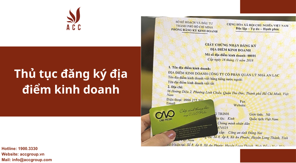 Thủ tục đăng ký địa điểm kinh doanh